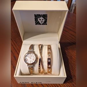 Anne Klein Watch & Bracelet Set